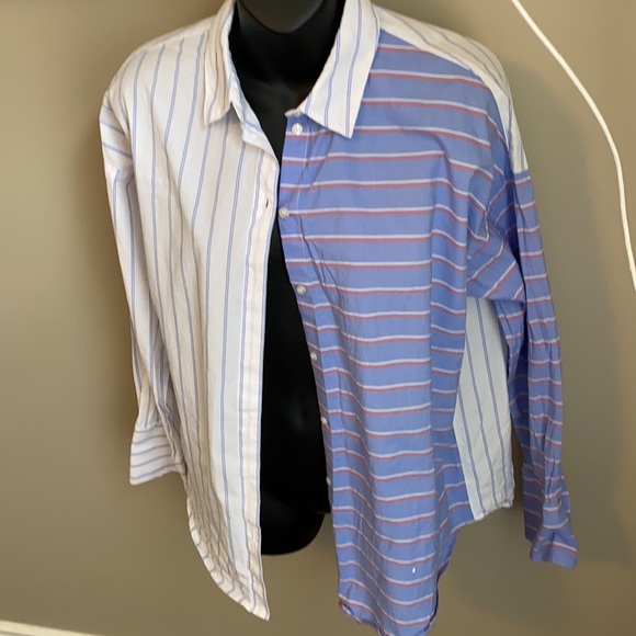 Striped button down blouse - Picture 2 of 5